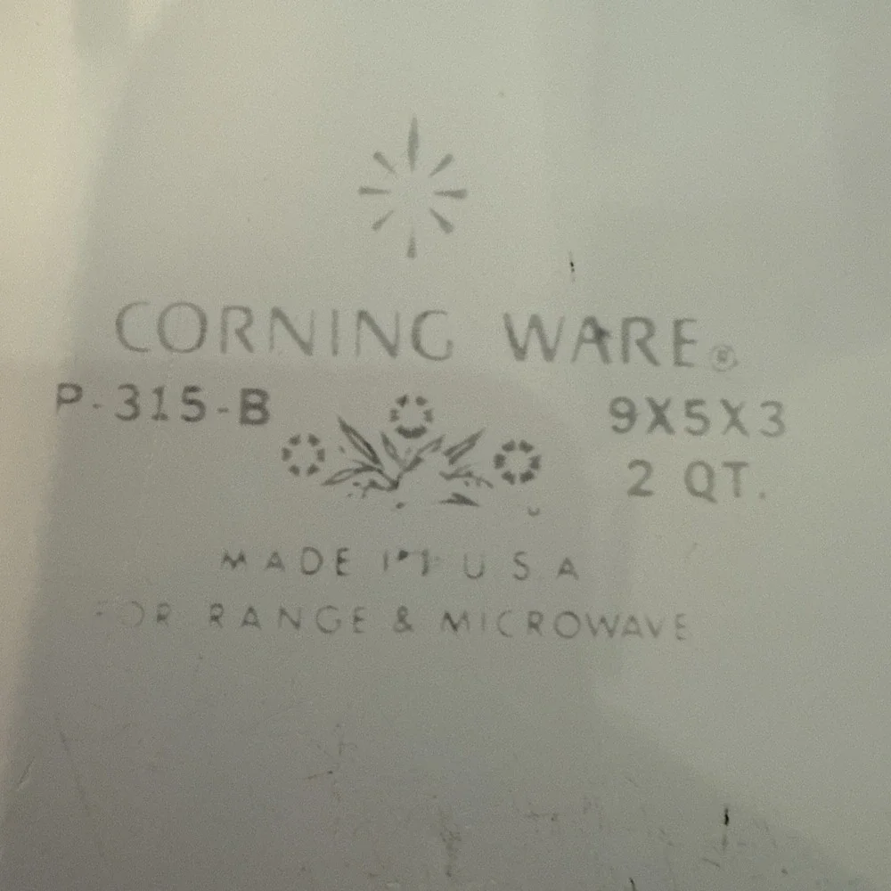 Vintage Corning Ware P-315-B Blue Cornflower 9x5 x3 Bread Loaf Pan Dish cooking - Picture 2 of 3